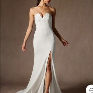 Elegant Diamond White Wedding Dress